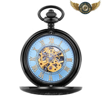 L'Électrique - Montre Gousset Mécanique Chasseur Noir Luminescent - Gousset-heritage