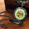 L'Électrique - Montre Gousset Mécanique Chasseur Noir Luminescent - Vue 6 - Gousset-heritage