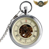 L'Élégance Automatique - Montre Gousset Squelette Acier Poli 50mm - Vue 1 - Gousset-heritage
