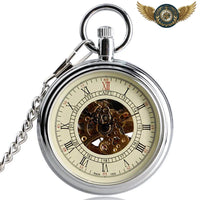 L'Élégance Automatique - Montre Gousset Squelette Acier Poli 50mm - Gousset-heritage