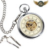 L'Élégance Automatique - Montre Gousset Squelette Acier Poli 50mm - Vue 4 - Gousset-heritage