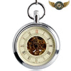 L'Élégance Automatique - Montre Gousset Squelette Acier Poli 50mm - Vue 5 - Gousset-heritage