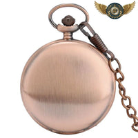 L'Élégance Chasseur Or Rose - Montre de Poche Quartz 45 mm - Gousset-heritage