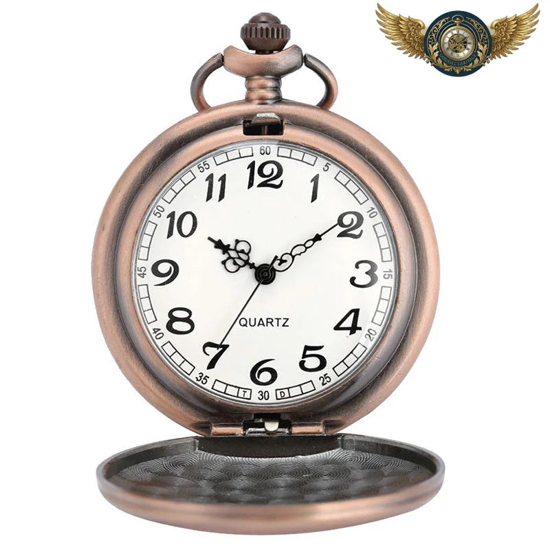 L'Élégance Chasseur Or Rose - Montre de Poche Quartz 45 mm