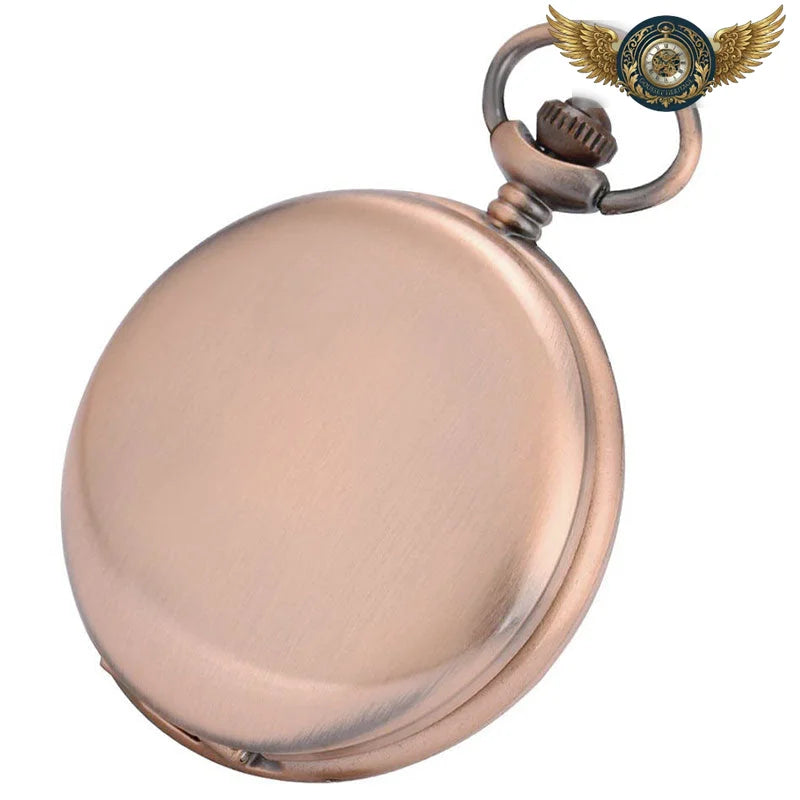 L'Élégance Chasseur Or Rose - Montre de Poche Quartz 45 mm - Vue 4 - Gousset-heritage