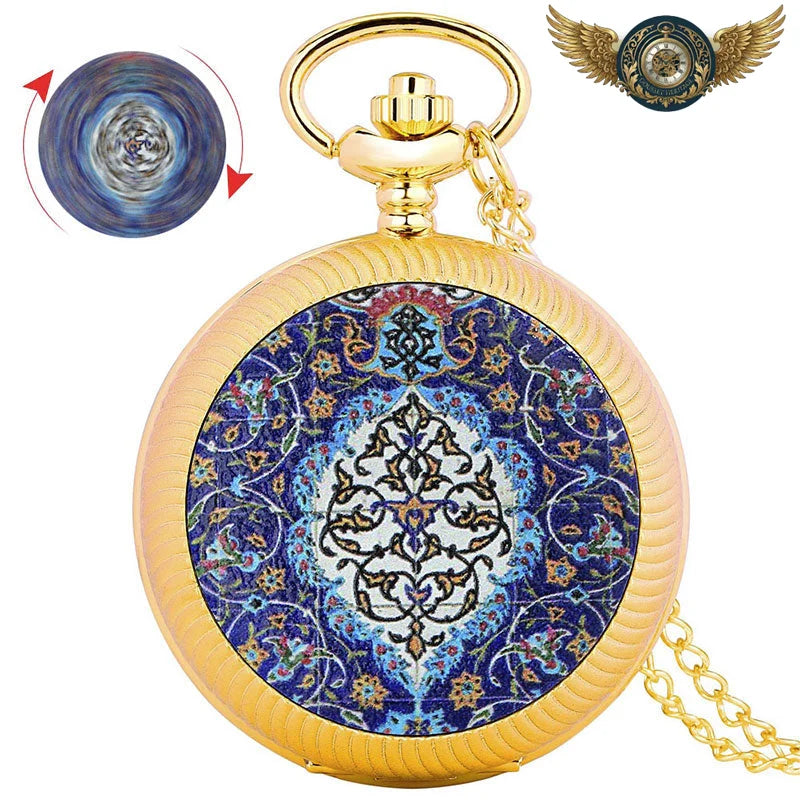L'Élégance Cinétique - Montre Sautoir Mandalas Rotatifs - 4 - Gousset-heritage