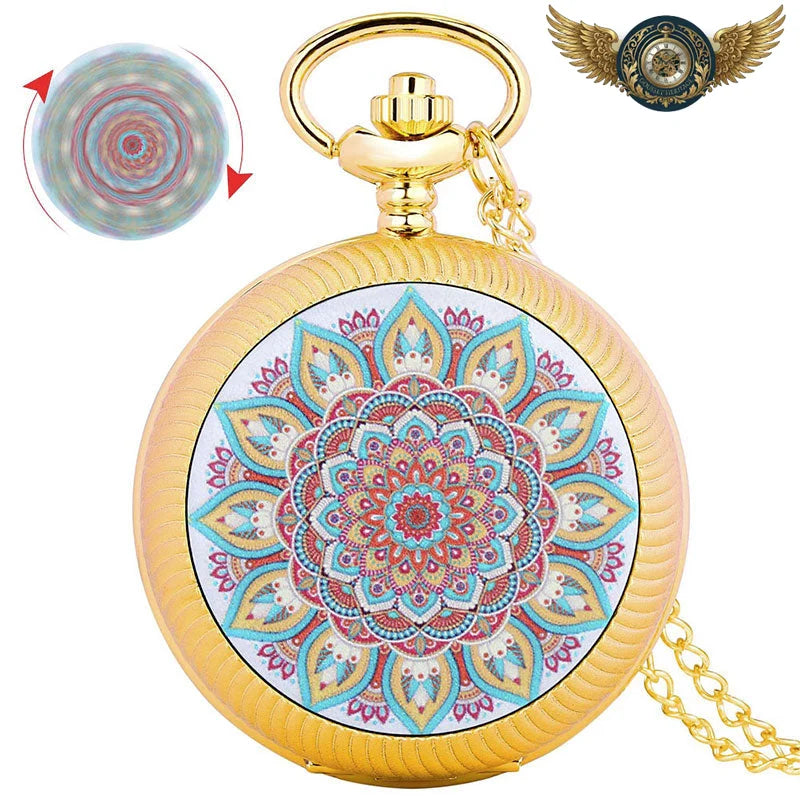 L'Élégance Cinétique - Montre Sautoir Mandalas Rotatifs - 3 - Gousset-heritage