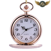 L'Élégance Contemporaine - Montre Gousset Chasseur Or Rose Quartz - Gousset-heritage