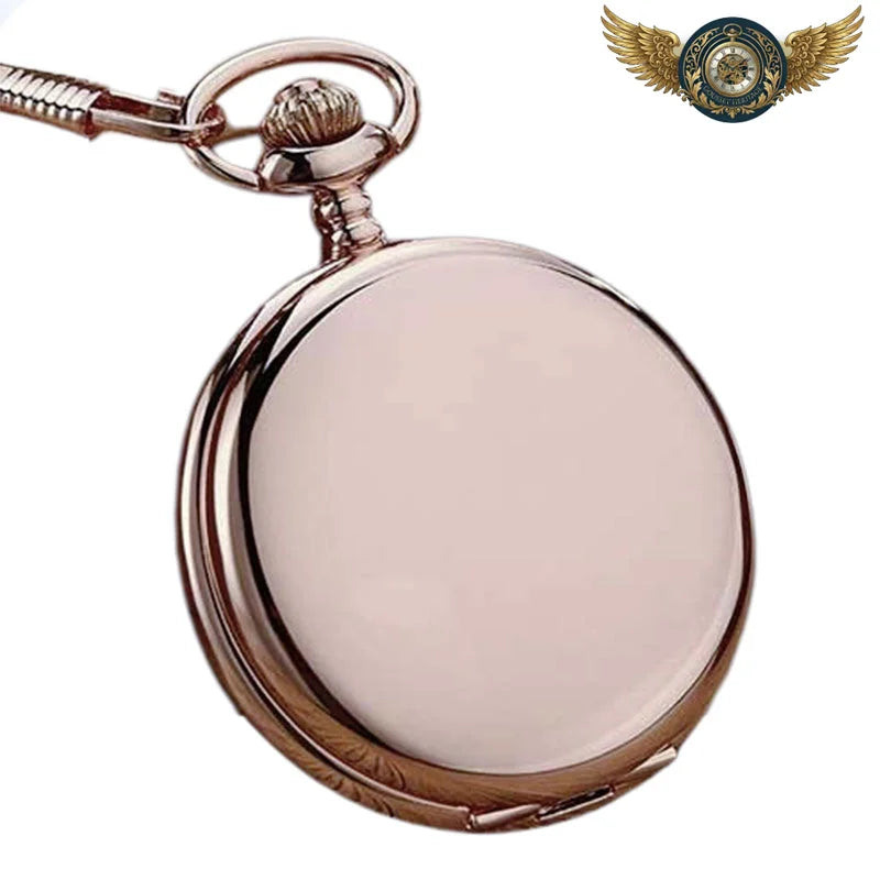 L'Élégance Contemporaine - Montre Gousset Chasseur Or Rose Quartz