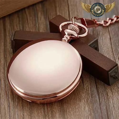 L'Élégance Contemporaine - Montre Gousset Chasseur Or Rose Quartz - Vue 3 - Gousset-heritage