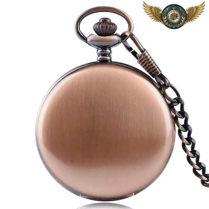 L'Élégance Cuivrée - Montre de Poche à Clapet Quartz Or Rose - Vue 1 - Gousset-heritage