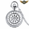 L'Élégance Florale - Montre Pendentif Argentée Full Hunter - Vue 3 - Gousset-heritage
