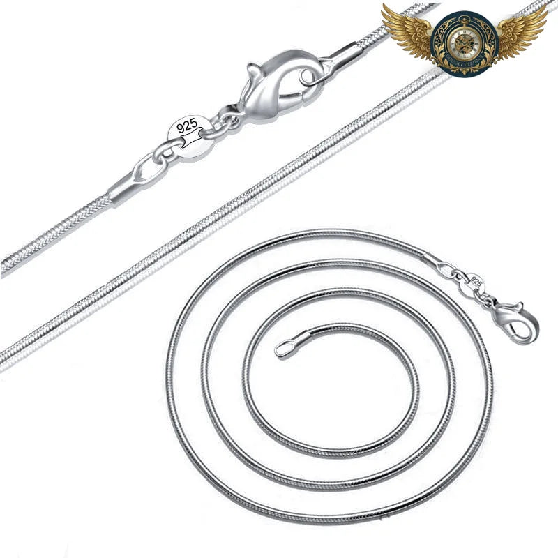 L'Élégance Fluide - Chaîne Pendentif Serpent Argent 925 - 40cm - Gousset-heritage