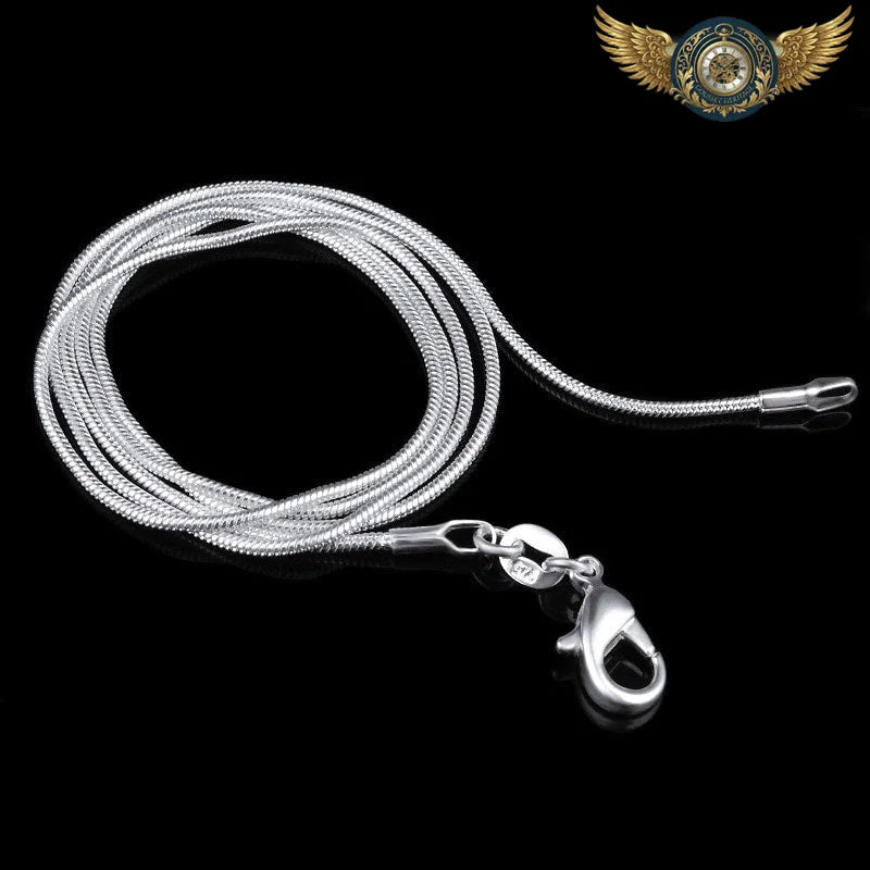 L'Élégance Fluide - Chaîne Pendentif Serpent Argent 925 - Vue 3 - Gousset-heritage