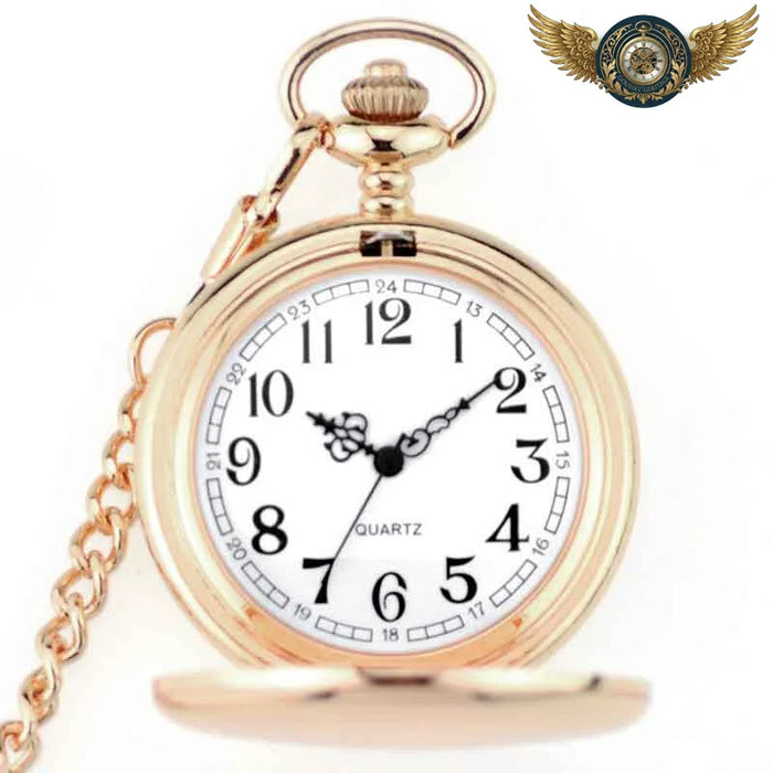 L'Élégance Gatsby - Montre de Poche Or Rose Quartz Hunter Case - Vue 1 - Gousset-heritage