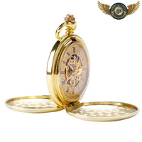 L'Élégance Gilded Age - Montre Gousset Double Chasseur Squelette Or - Gousset-heritage