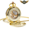 L'Élégance Gilded Age - Montre Gousset Double Chasseur Squelette Or - Vue 3 - Gousset-heritage