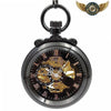 L'Élégance Noire - Montre de Poche Squelette Mécanique 47mm - Vue 1 - Gousset-heritage