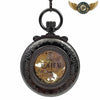 L'Élégance Noire - Montre de Poche Squelette Mécanique 47mm - Vue 2 - Gousset-heritage