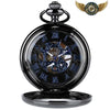 L'Élégance Noire - Montre de poche Mécanique Squelette Gravée - Vue 2 - Gousset-heritage