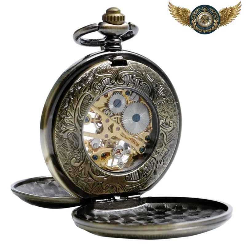 L'Élégance Victorienne - Gousset Double Chasseur Mécanique Bronze - Vue 4 - Gousset-heritage