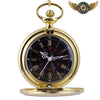 L'Élégant - Montre Gousset Chasseur Or & Cadran Noir Quartz - Vue 1 - Gousset-heritage