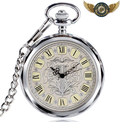 Acheter L'Élégant - Montre Gousset Mécanique Facettée 50mm Argentée - Gousset-heritage