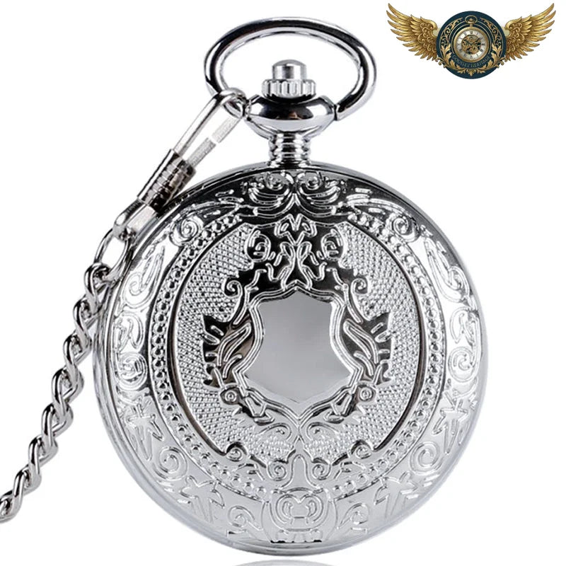 L'Élégant - Montre Gousset Mécanique Squelette Boîtier Chasseur - Argent - Gousset-heritage