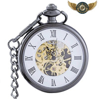 L'Élégant Squelette - Montre Gousset Automatique Anthracite - Gousset-heritage