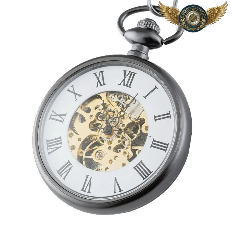 L'Élégant Squelette - Montre Gousset Automatique Anthracite - Vue 4 - Gousset-heritage
