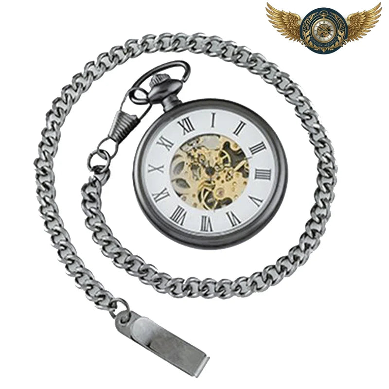 L'Élégant Squelette - Montre Gousset Automatique Anthracite - Vue 6 - Gousset-heritage