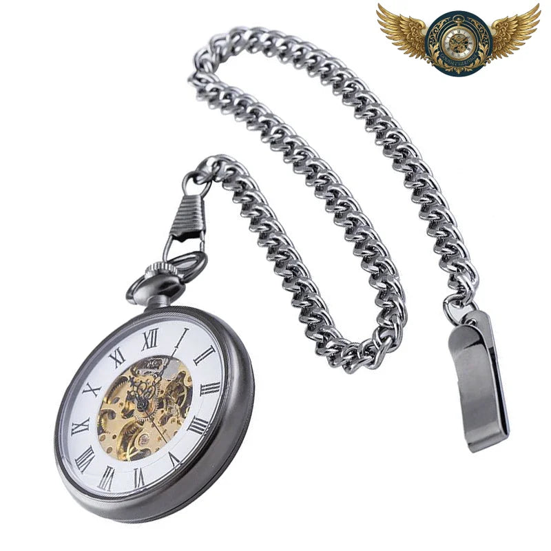 L'Élégant Squelette - Montre Gousset Automatique Anthracite - Vue 7 - Gousset-heritage