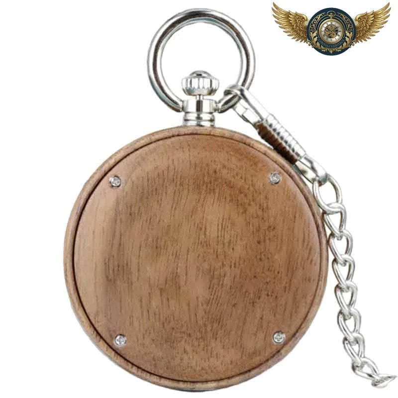 L'Empreinte - Montre de Poche en Bois Véritable & Quartz - Vue 2 - Gousset-heritage