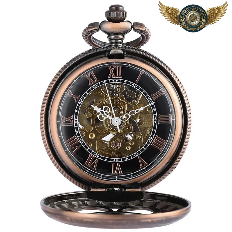 L'Engrenage - Montre Gousset Automatique Squelette Cuivre