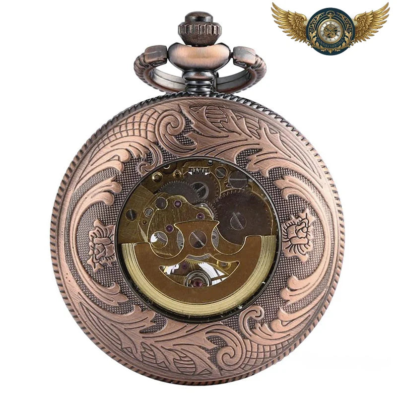 L'Engrenage - Montre Gousset Automatique Squelette Cuivre - Vue 3 - Gousset-heritage