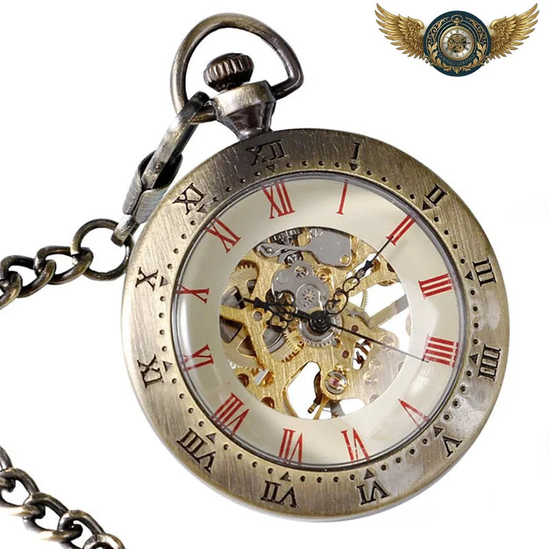 L'Engrenage - Montre Gousset Mécanique Squelette Bronze Antique - Vue 3 - Gousset-heritage