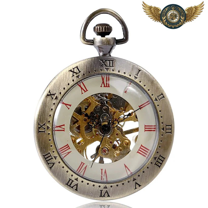 L'Engrenage - Montre Gousset Mécanique Squelette Bronze Antique - Vue 6 - Gousset-heritage