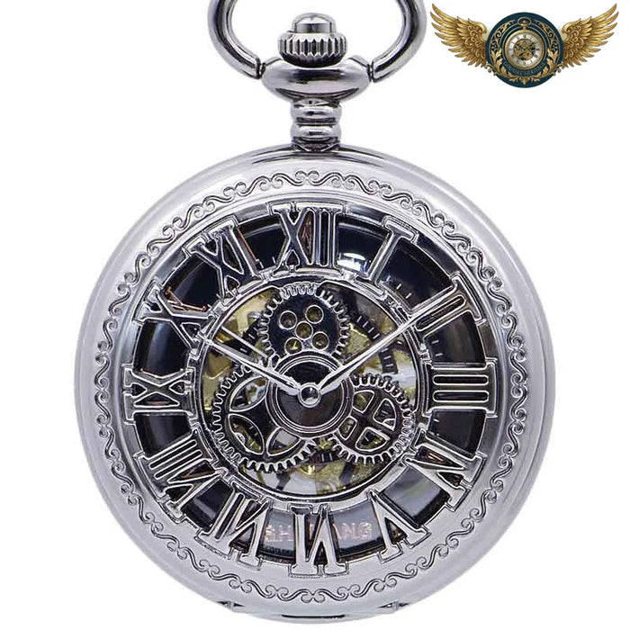 L'Engrenage - Montre Gousset Steampunk Squelette Quartz - Vue 1 - Gousset-heritage