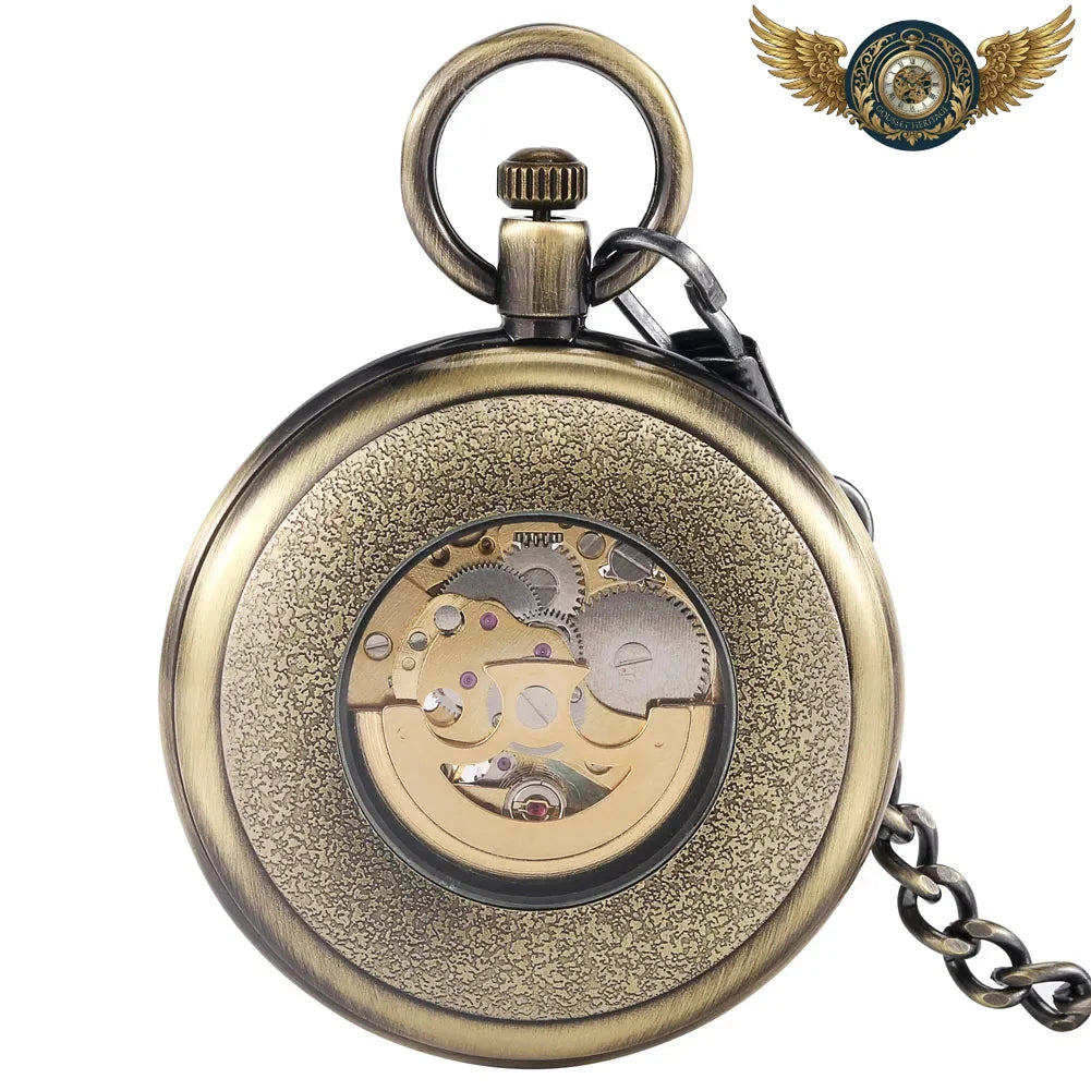 L'Engrenage Antique - Montre Gousset Automatique Squelette Bronze - Vue 2 - Gousset-heritage