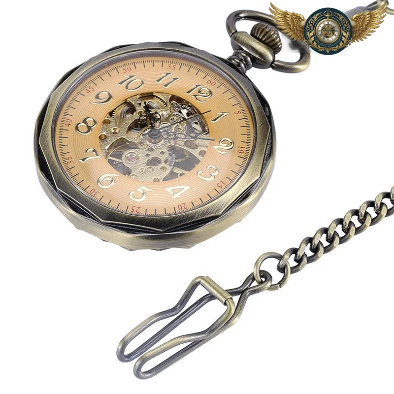 L'Engrenage Antique - Montre Gousset Mécanique Squelette Bronze - Vue 3 - Gousset-heritage