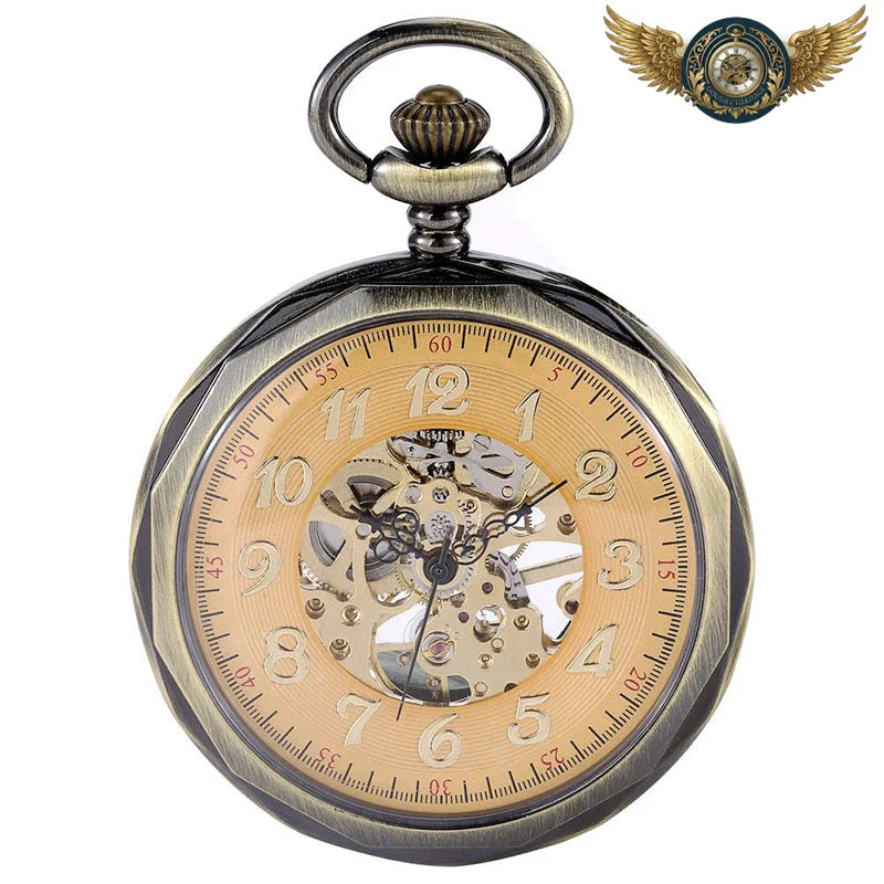 L'Engrenage Antique - Montre Gousset Mécanique Squelette Bronze - Vue 4 - Gousset-heritage