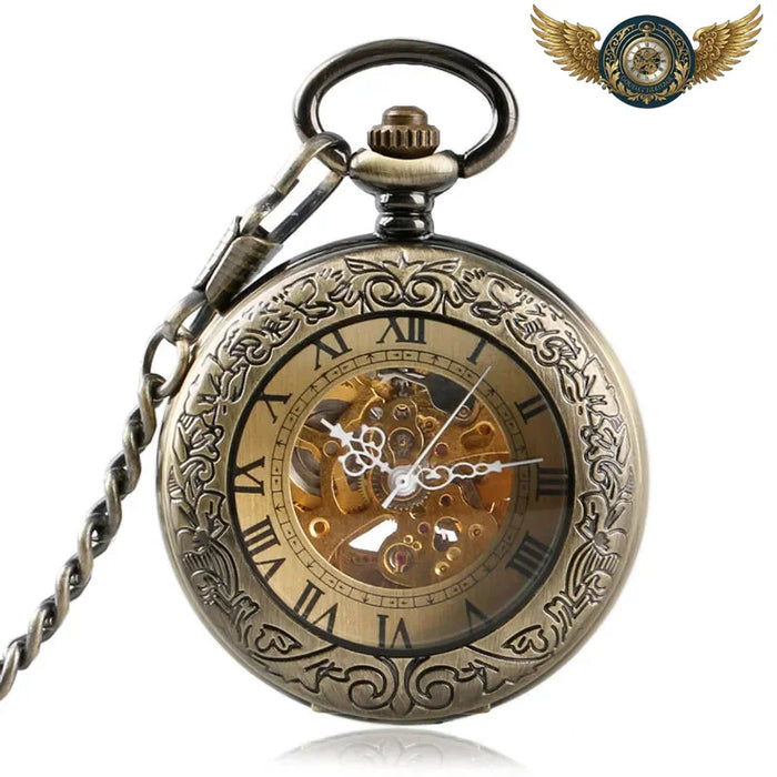 L'Engrenage Automatique - Montre Gousset Squelette Demi-Chasseur - Bronze - Gousset-heritage