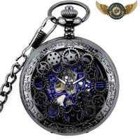 L'Engrenage Bleu – Montre Gousset Hunter Automatique Squelette - Gousset-heritage