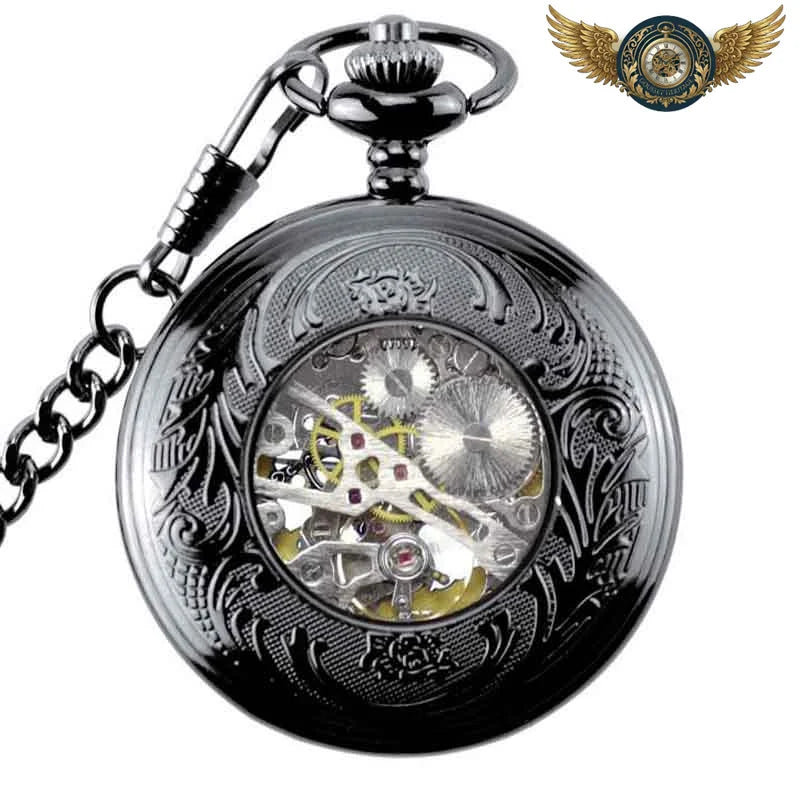 L'Engrenage Bleu – Montre Gousset Hunter Automatique Squelette - Vue 3 - Gousset-heritage