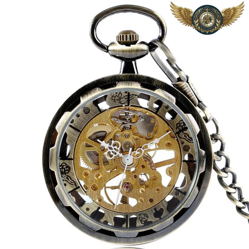 L'Engrenage Brut - Montre Gousset Mécanique Squelette Steampunk - Vue 7 - Gousset-heritage