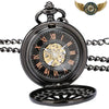 L'Engrenage Mystique - Montre de Poche Mécanique Noir Chasseur - Vue 2 - Gousset-heritage