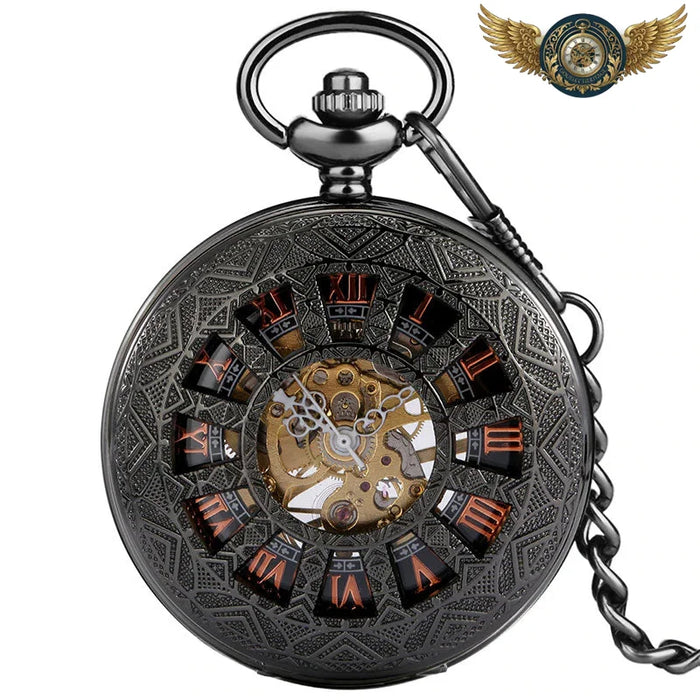 L'Engrenage Noir - Montre Gousset Squelette Automatique - Vue 1 - Gousset-heritage