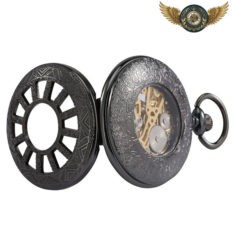 L'Engrenage Noir - Montre Gousset Squelette Automatique - Vue 4 - Gousset-heritage
