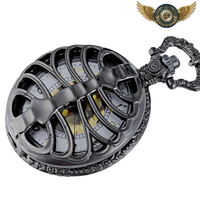 L'Engrenage Noir - Montre Gousset Squelette à Clapet Ajouré - Vue 4 - Gousset-heritage