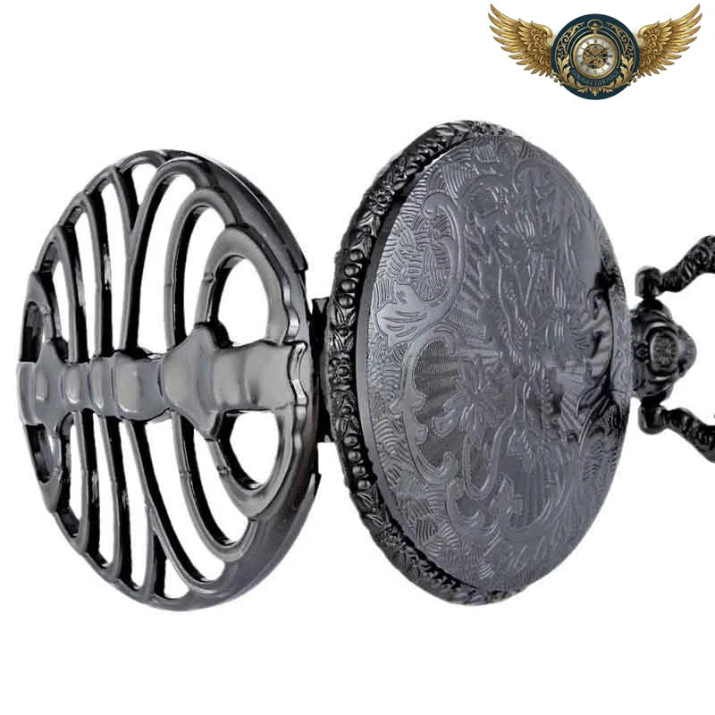 L'Engrenage Noir - Montre Gousset Squelette à Clapet Ajouré - Vue 5 - Gousset-heritage